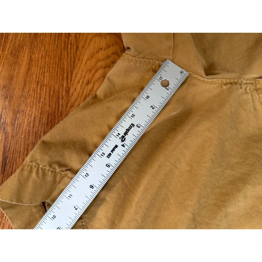 LL Bean Signature Mens 38W Slim Straight Fit Chino Short Khaki Tan Cotton Canvas